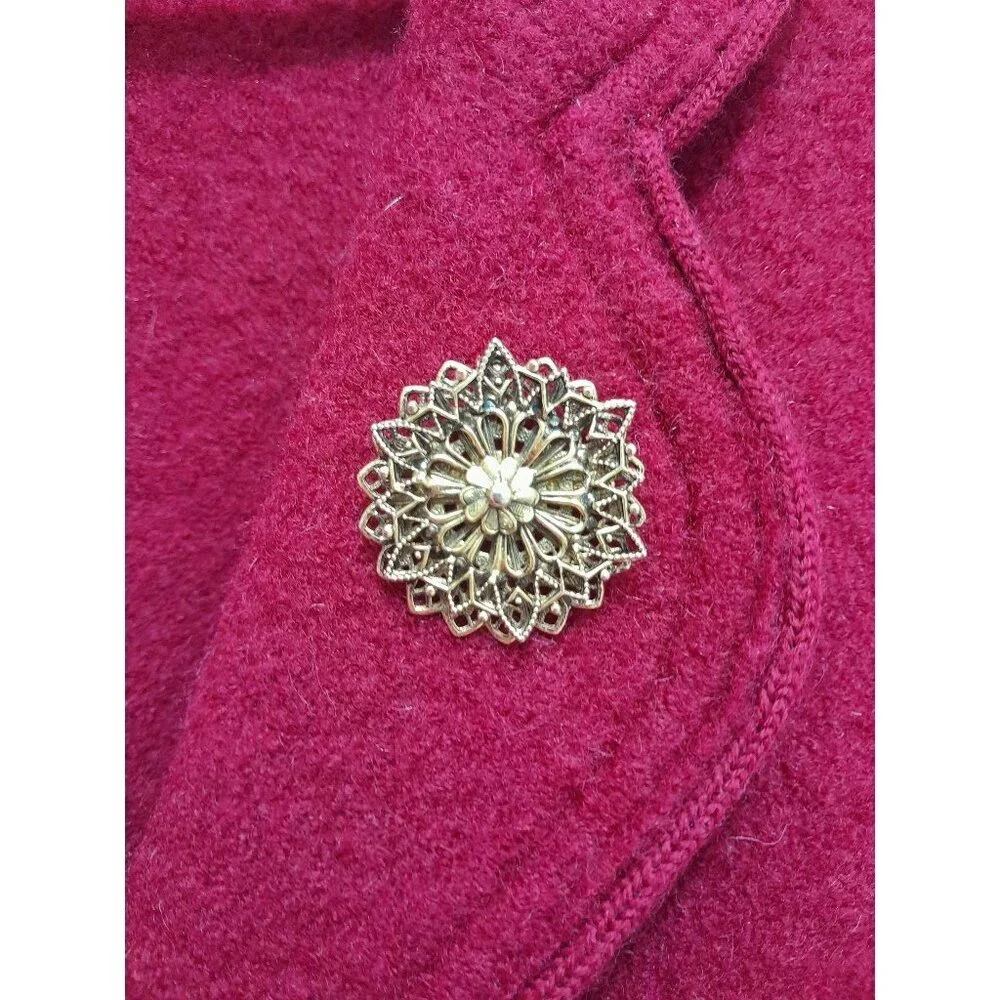Vtg Harve Benard Womens Wool Warm Size 2X Holiday Christmas Jacket Red Pockets